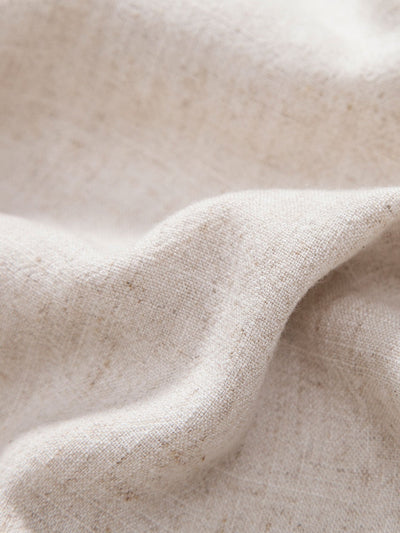Linen rayon blend button-up shirt and straight-leg linen trousers